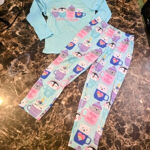 The Children's Place Cozy Crew Pajama Set - Blue and Pink